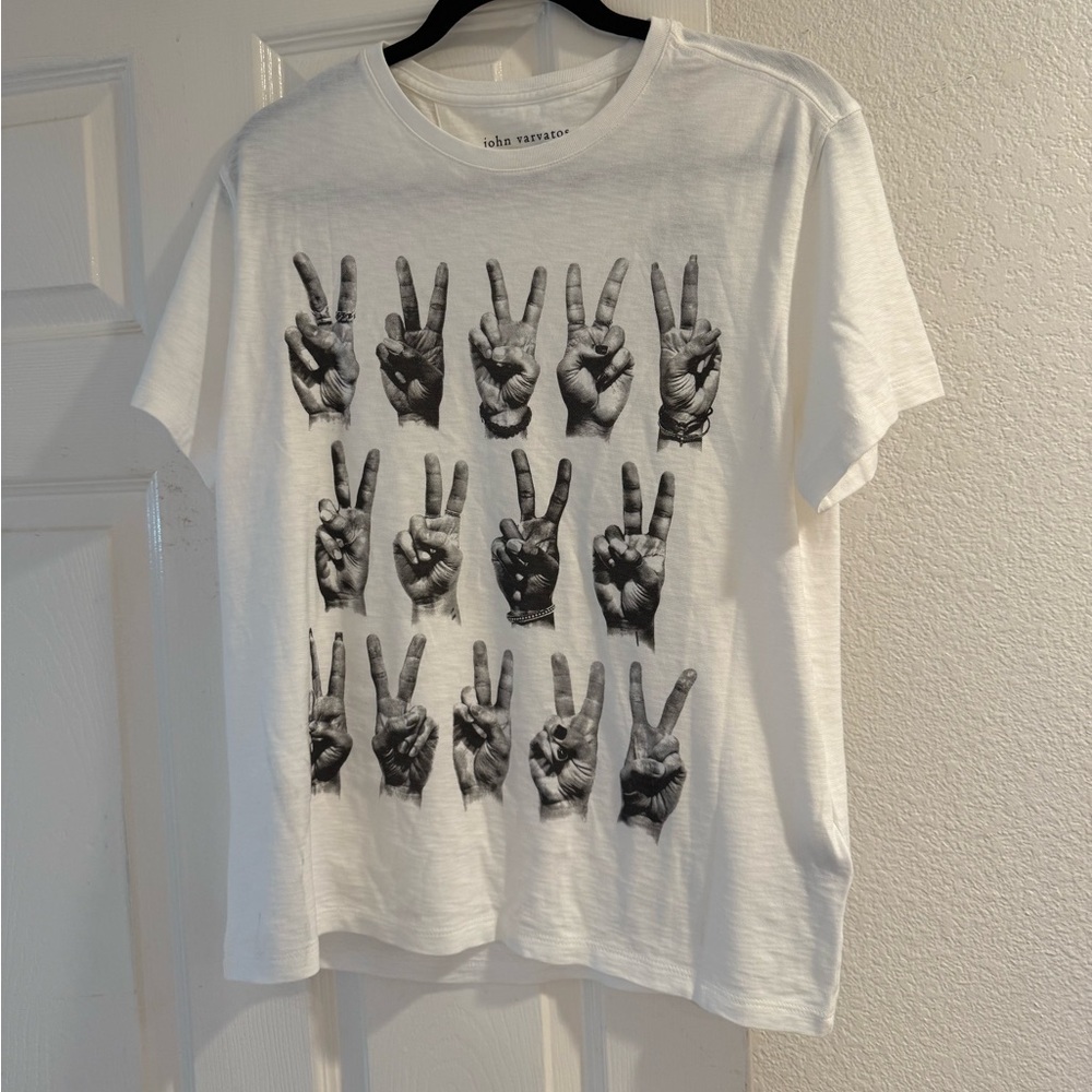 John Varvatos White Graphic T-Shirt - Picture 4 of 5